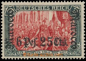 143182 - 1906 Mi.45, Scenes, overprint 6Pes. 25cts. on stmp Deutsches