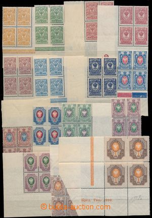 143215 - 1908-10 sestava známek, obsahuje kompletní sérii z r.1908