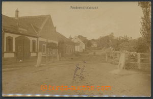 143253 - 1911 HABROVANY -  B/W photo postcard, village square, photog