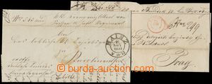 143345 - 1856 úřední dopis do Prahy z pevností RASTATT (červené