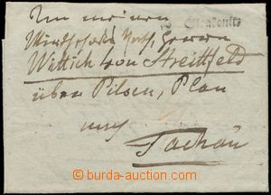 143348 - 1840 NOBILIARY CORRESPONDENCE  folded letter to Tachov, stra