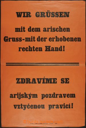 143357 - 1943 NACISMUS  nařízení na plakátu s německým a česk
