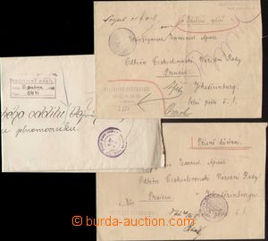 143369 - 1918-20 RUSKO  sestava 3ks dopisů, různá razítka a úře