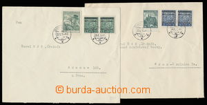 143413 - 1939 comp. 2 pcs of letters franked with. mixed franking Ove