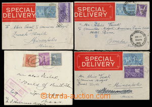 143416 - 1942-45 comp. 4 pcs of letters, from that 3x with service la