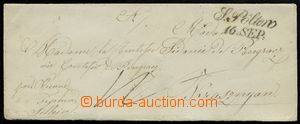 143449 - 1846 small decorative envelope with 2-lines cancel. S.PÖLTE