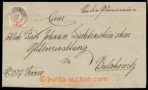 143461 - 1862 folded letter, with 5 Kreuzer, Mi.20, blue (!) CDS PLUM