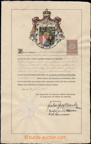 143534 - 1906 Chancellor Grand Priory for Czech and Austrian country 