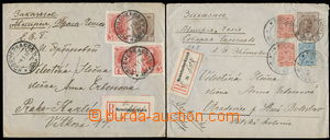 143559 - 1914 comp. 2 pcs of postal stationery covers sent as Registe