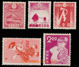 143596 - 1935-51 comp. 5 pcs of stamps with motive of New Year, conta