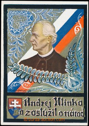 143718 - 1939 HLINKA Andrej, barevná propagační pohlednice, autor 