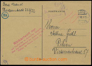 143734 - 1944 KT TEREZÍN  korespondenční lístek bez frankatury do