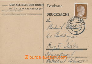 143737 - 1944 GHETTO LITZMANNSTADT  korespondenční lístek jako tis