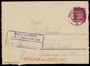 143740 - 1944 KT RAVENSBRÜCK  předtištěný skládaný dopis do Pr
