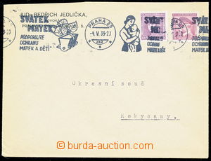 143742 - 1939 commercial letter with Pof.302 and 352, slogan pmk PRAG