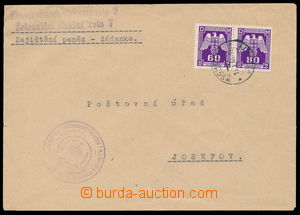 143753 - 1944 dopis vyfr. zn. Pof.SL16, Služební 60h fialová 2-pá