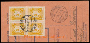 143754 - 1942 parcel dispatch card segment with Pof.SL12, 5 Koruna ye