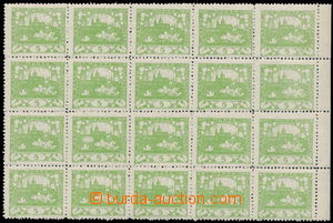 143764 -  Pof.3D, 5h light green, blk-of-20 with R margin, on pos. 27