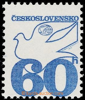 143878 - 1974 Pof.2113VV, Postal emblems - pigeon, production flaw 1 