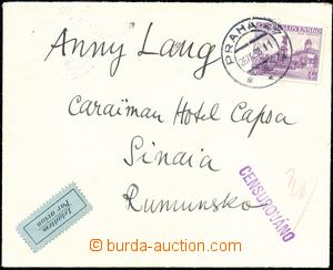 143896 - 1938 airmail letter to Rumania, with Country 4CZK, Pof.311, 