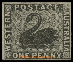 143917 - 1854 SG.1, Černá labuť 1P, průsvitka labuť; krásný st