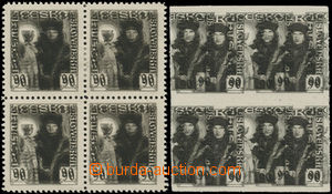 143995 - 1920 PLATE PROOF  Pof.163, 90h black, perf and imperforated 
