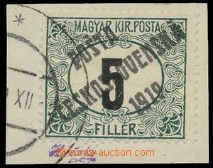 144015 - 1919 Pof.128,  Doplatní - černé číslice 5f, na výstři
