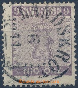144028 - 1858 Mi.8, Říšský znak 9Ö fialová, kat. 250€