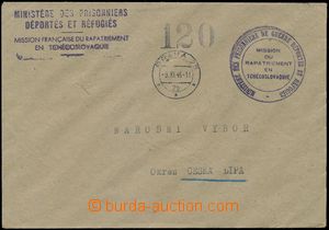 144067 - 1945 REPATRIACE  Francouzská repatriační mise, dopis adre