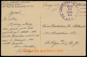 144072 - 1945 POLNÍ POŠTA / USA  pohlednice PP na čs. území, zas