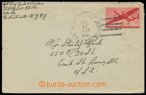 144079 - 1945 FIELD POST / USA  FP letter on/for Czechosl. territory,
