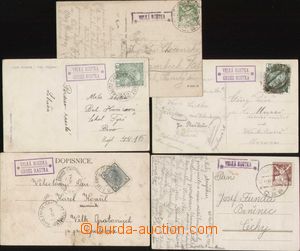 144085 - 1905-23 sestava 5ks pohlednic s raz. poštoveny VELKÁ ROUTK