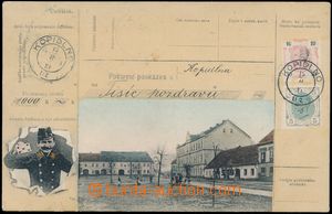 144093 - 1908 KOPIDLNO - koláž poštovní průvodka, náměstí; pr