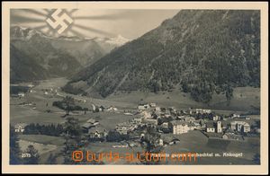 144096 - 1938 MALLNITZ - čb fotopohlednice, koláž s hákovým kř