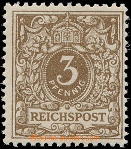 144106 - 1889 Mi.45a, Číslice 3Pf žlutohnědá, zk. Gotw. Zenker, 