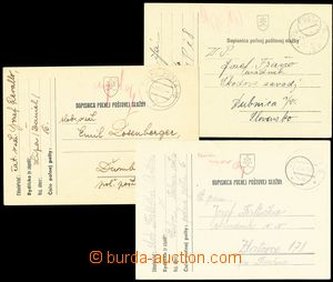 144135 - 1941 comp. 3 pcs of FP cards, FP-postmark 6a, 8b and 16a, al