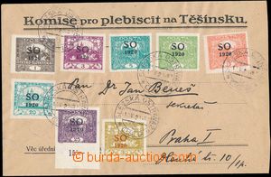 144248 - 1920 úřední obálka s přítiskem Komise pro plebiscit na