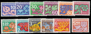 144275 - 1971 Pof.D92xb-103xb, Doplatní - květy, kompletní série,