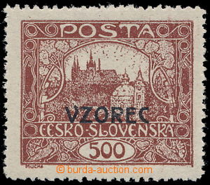 144288 -  Pof.25Cvz, 500h brown, overprint VZOREC, line perforation 1