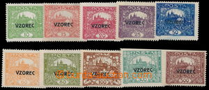 144297 -  Pof.16Cvz, 17Avz, 20Cvz, comp. 10 pcs of stamps with overpr