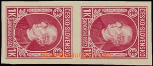144317 - 1939 Alb.NZA2 N, Hlinka 1 Koruna red, vertical pair, imperfo
