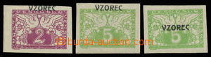 144351 - 1919 Pof.S1-2vz, sestava 3ks známek, 1x hodnota 5h svěží