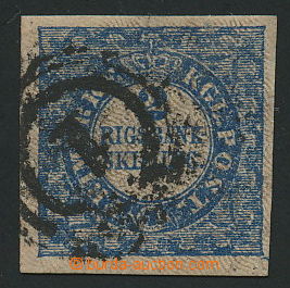 144390 - 1852 Mi.2 II., 2S blue RIGSBANK-SKILING, Thiele, plate 2, po
