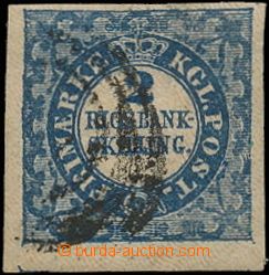144400 - 1852 Mi.2 II., 2S modrá RIGSBANK-SKILLING, Thiele, TD 2, ZP