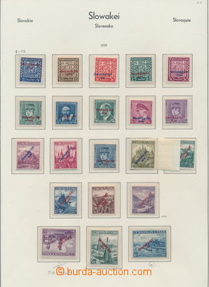 144438 - 1939 Alb.2-22, Přetisková emise, série 21ks známek, chyb