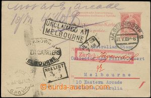 144447 - 1909 Mi.P197, international post card 10h addressed to to Au