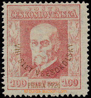 144459 - 1926 PLATE PROOF Pof.184, Sokol festival 100h red, plate pro