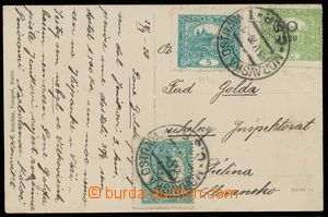144616 - 1920 pohlednice vyfr. zn. přetiskovými zn. 5h + 10h, Pof.S