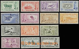 144666 - 1952 Mi.102-115; SG.172-185, George VI. and country motives,