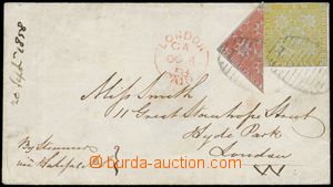144691 - 1858 maloformátový dopis do Londýna vyfr. zn. SG.1a, 4, e